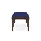 Lesro Lenox Wood 2 Seat Bench Wood Frame, Mocha, OH Cobalt Upholstery LW2001 - alternate 2